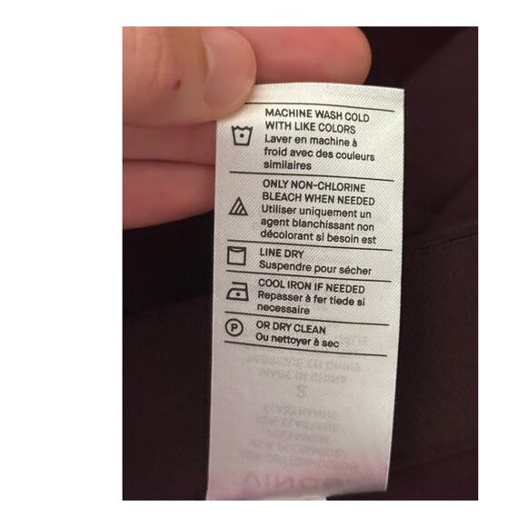 Vince Pants Mid-Rise Pintuck Crop Flare purple size 2 - Picture 5 of 7